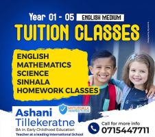 YEAR 1- 5: HOMEWORK & TUITION CLASSES - ENGLISH, MATHS, SCIENCE, SINHALA