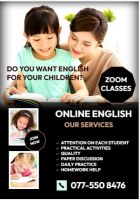 Online English spoken and syllabus classes for students islandwide