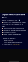 (English medium) buddhism for OL